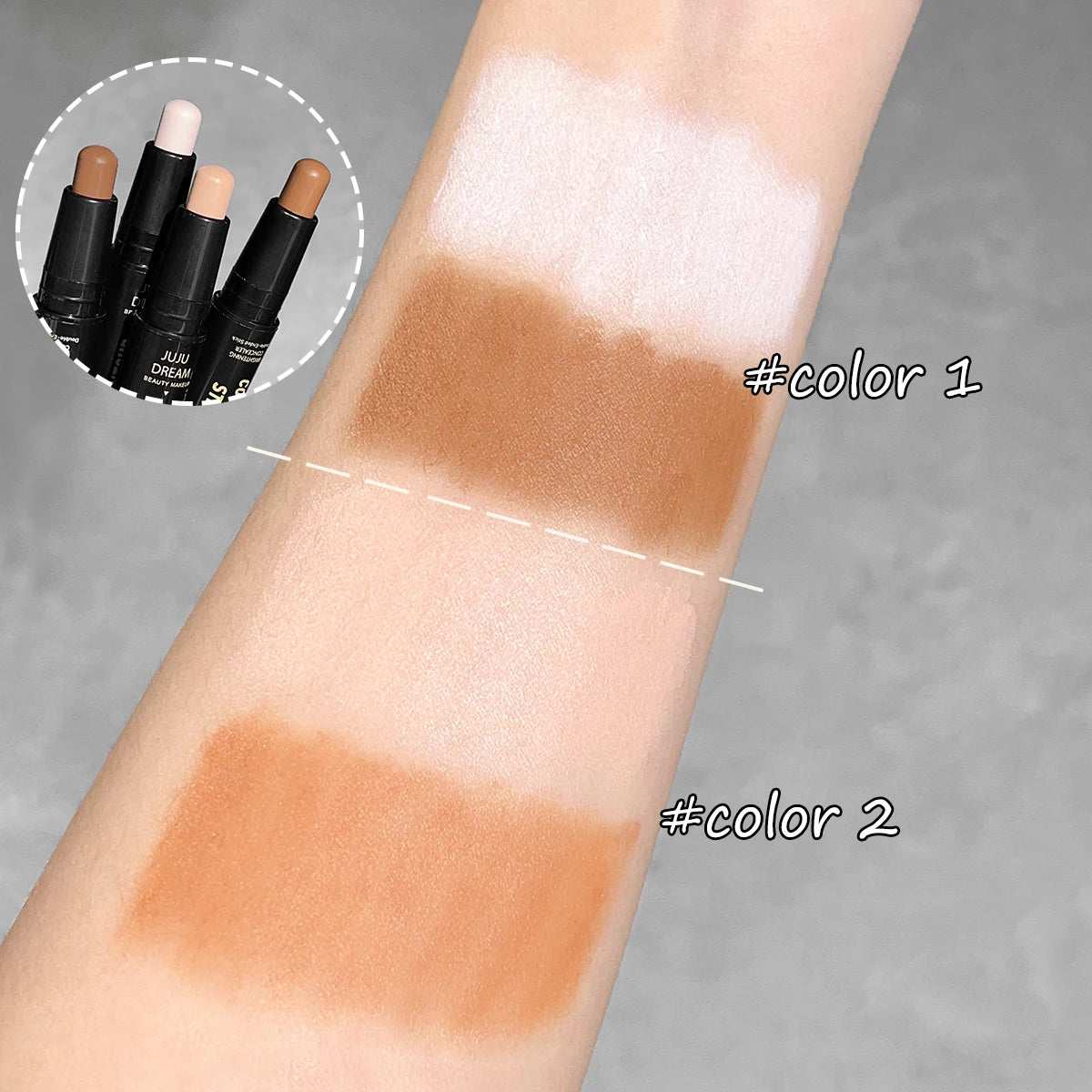 Double-Ended Dual-Purpose High-Light Trimming Stick, Three-Dimensional Contour, Nose Shadow, Facial Shape, Brighten and Trimming