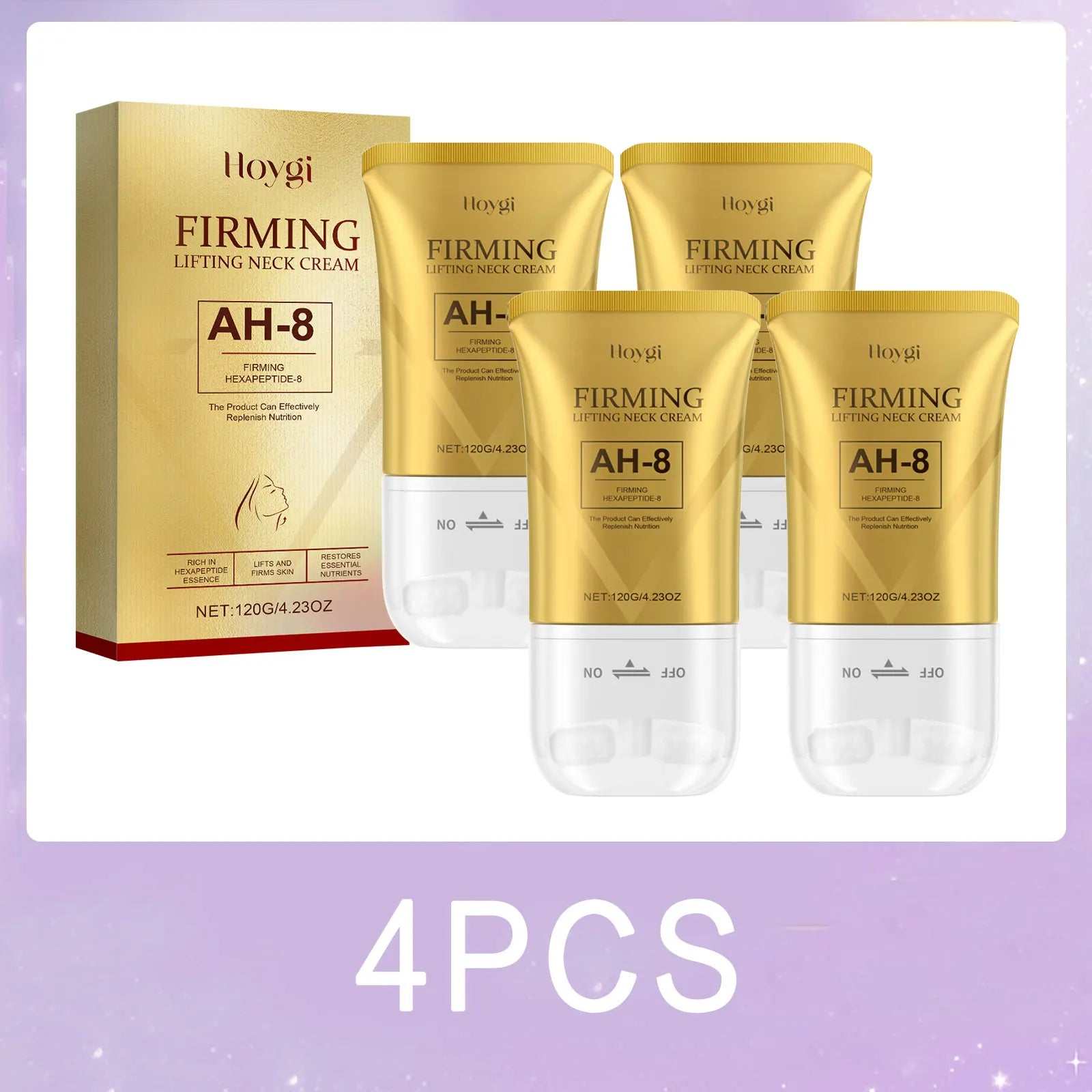 AH-8 Firming Neck Cream with Roller Moisturizing Tightening Lotion Jawline Double Chin Lifting Massage anti Aging Neck Skin Care