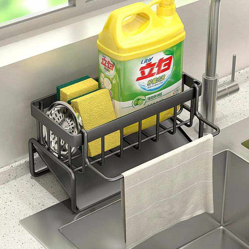 Kitchen Sink Drain Rack – Stainless Steel Sponge holder & Soap Holder.