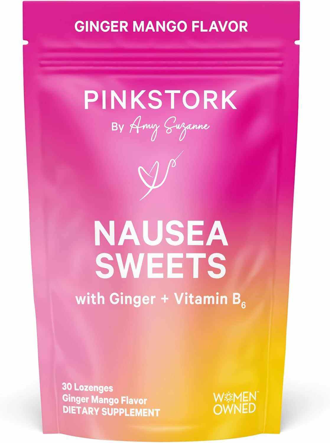 Organic Peppermint Sweets for Morning Sickness and Motion Sickness Support, Added Vitamin B6, 1St Trimester Pregnancy Must Haves - 30 Wrapped Peppermint Candies