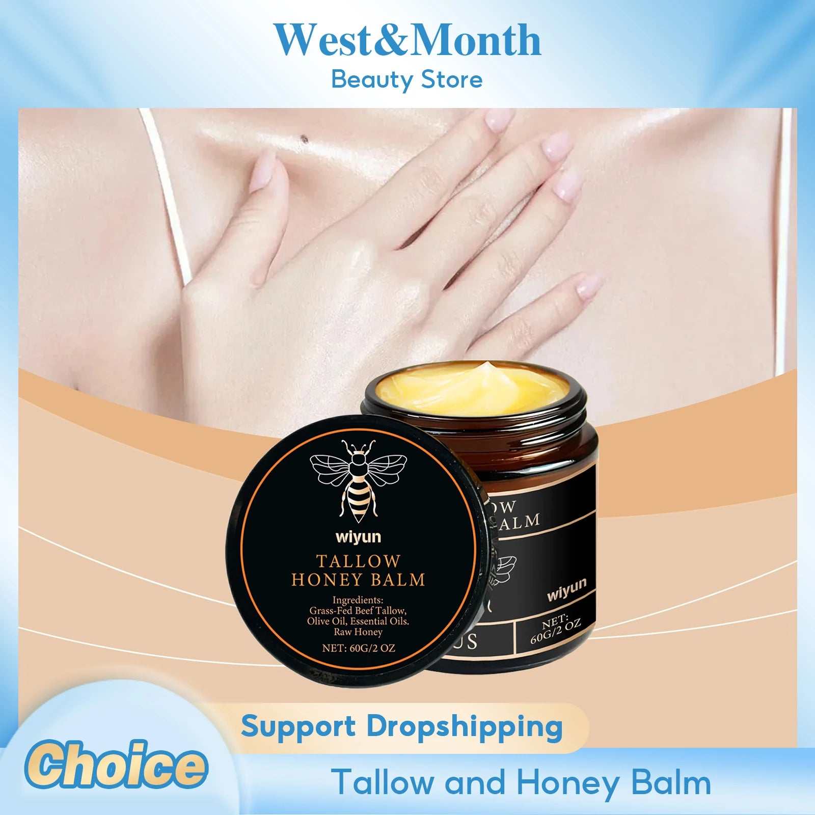 Beef Tallow Cream Remove Dark Spots Melanin Brightening Firming Tightening Repair anti Sagging Dryness Moisturizing Body Lotion