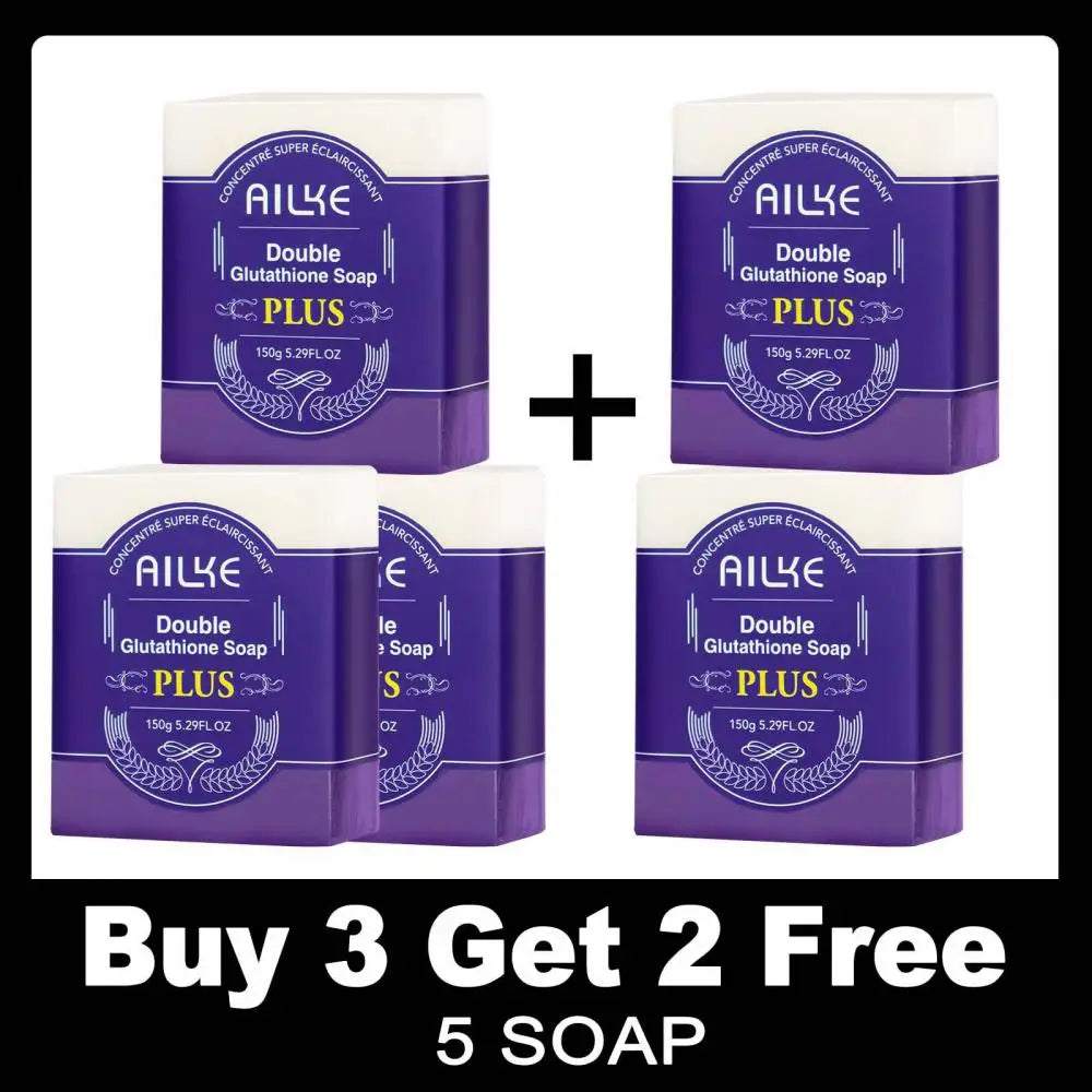 Double Glutathione plus Whitening Soap Bar, Reduce Dark Spots, Deep Clean Skin, Natural Lavender Scented for Face & Body