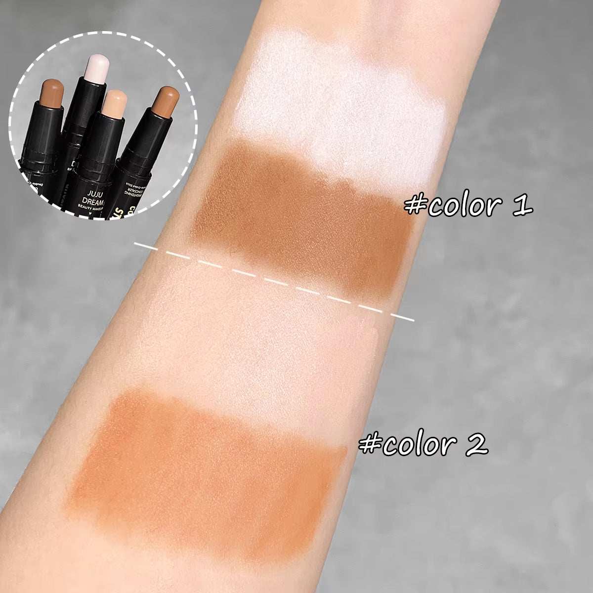 Double-Ended Dual-Purpose High-Light Trimming Stick, Three-Dimensional Contour, Nose Shadow, Facial Shape, Brighten and Trimming