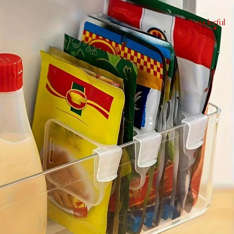 6/8Pcs Home Refrigerator Storage Partition Board Adjustable Fridge Divider Storage Separators Kitchen Bottle Can Shelf Organizer