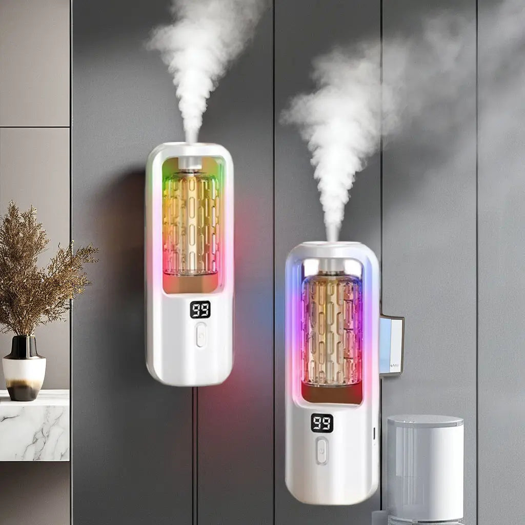 50Ml Wall Mounted Aroma Diffuser Essential Oils Diffuser with Time Setting Air Purifying Fragrance Diffusing for Bedroom Toilet