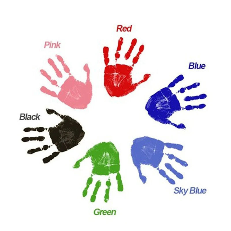 Newborn Baby DIY Hand and Footprint Kit Ink Pads Photo Frame Handprint Toddlers Souvenir Accessories Safe Clean Baby Shower Gift