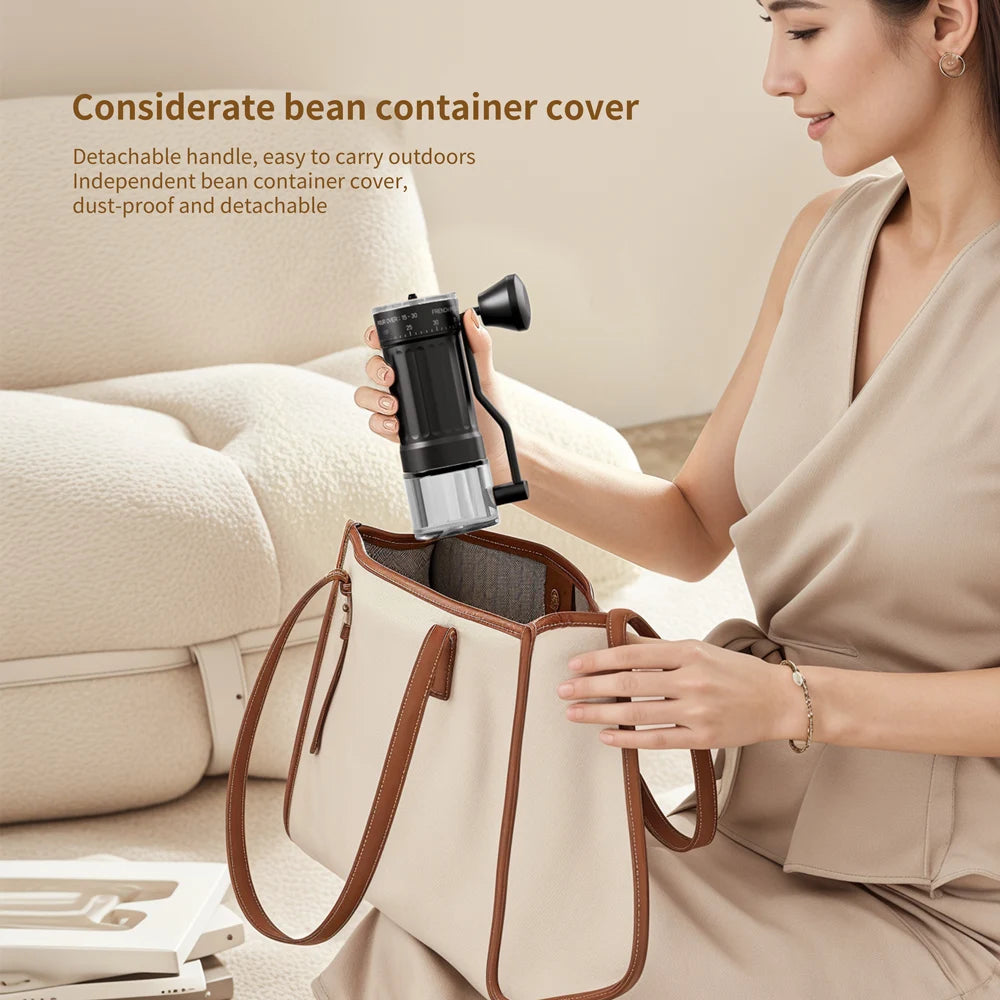 Manual Coffee Grinder External Scale 40 Gear Adjustable Ceramic Grinding Core High-Quality Professional Home Coffee Making Tool