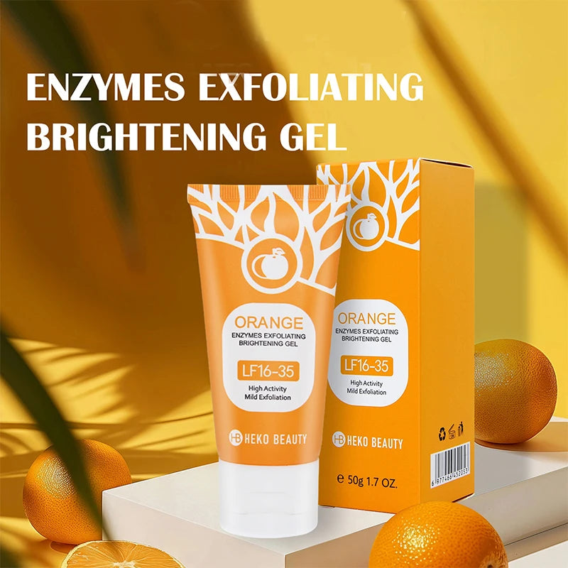 Orange Exfoliating Gel 50G, Exfoliation, Dead, Removal Deeply Cleansing, Long-Lasting,Moisture Cleanses Pores,Safe for Full Body