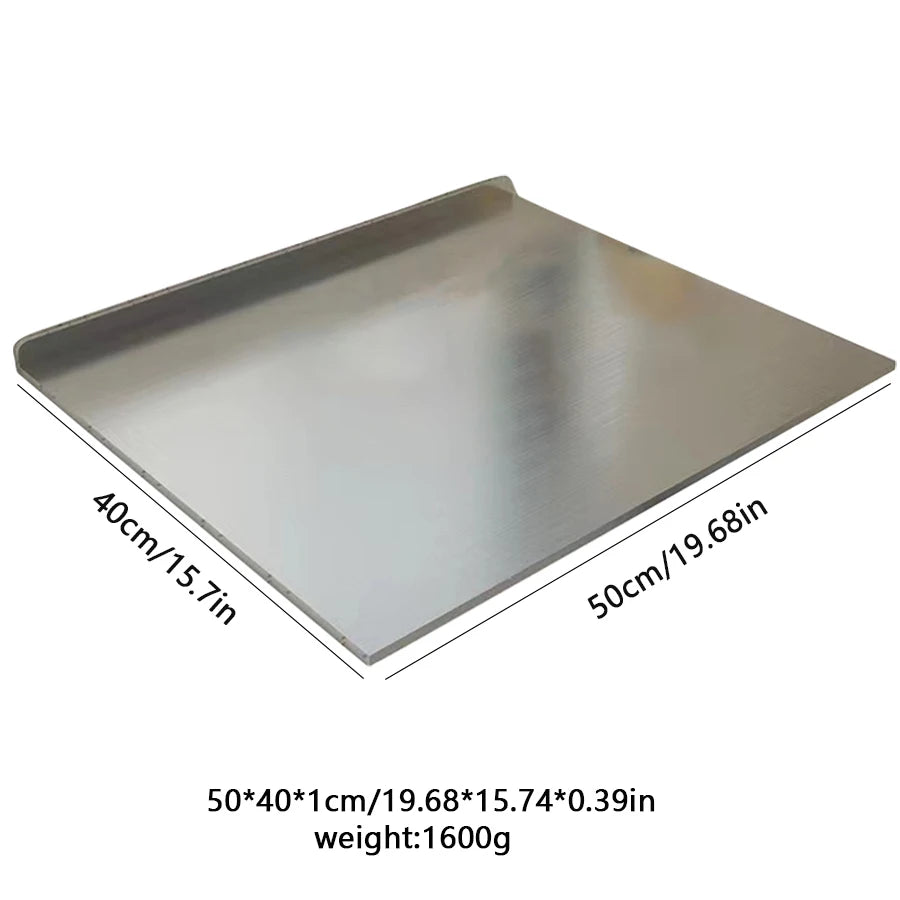 L-Shaped Chopping Board Stainless Steel Large Size Doublesided Chopping Board Kitchen Tool Home Fruit Cutting and Kneading Panel