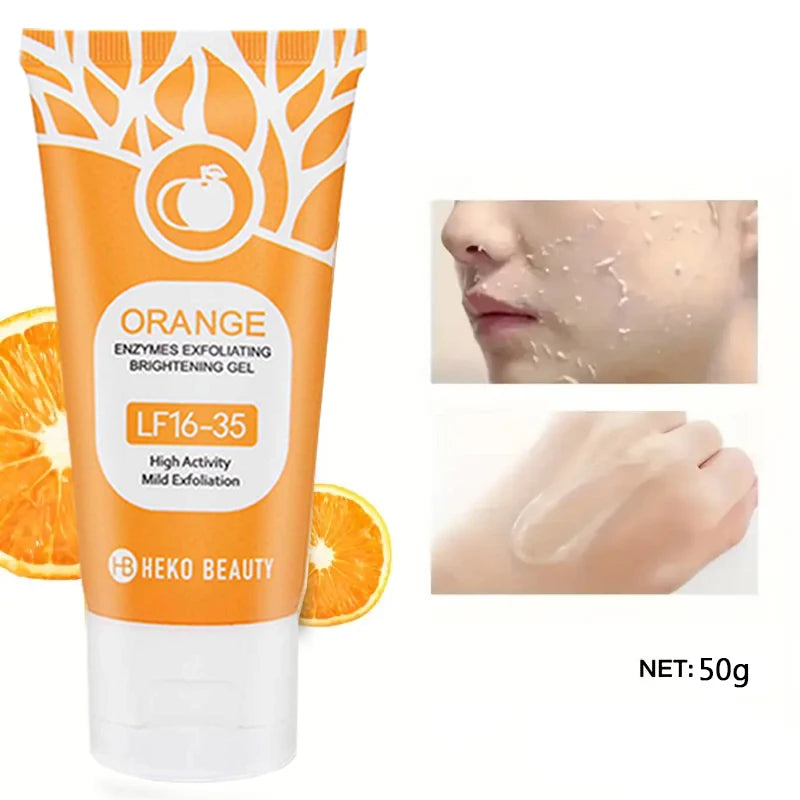 Orange Exfoliating Gel 50G, Exfoliation, Dead, Removal Deeply Cleansing, Long-Lasting,Moisture Cleanses Pores,Safe for Full Body