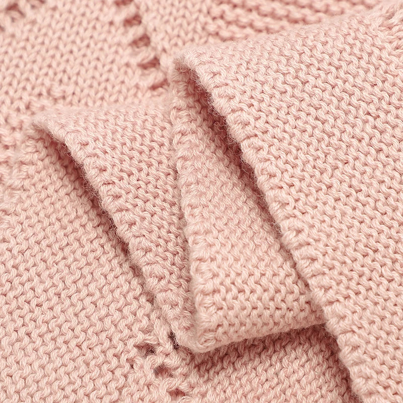 Baby Blankets Super Soft Newborn Cotton Knit Month Stroller Nursery Swaddle Wrap Quilts 90*70Cm Infant Boy Girl Sleeping Covers