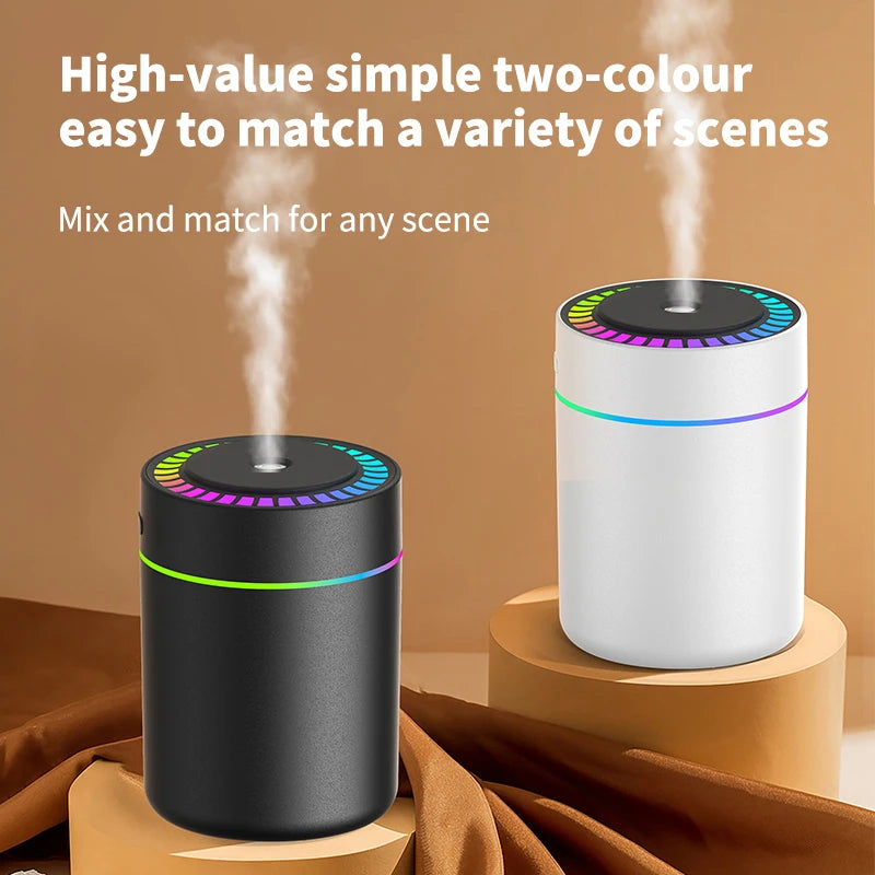 180Ml Aromatherapy Diffuser Humidifier Aromatherapy Essential Oil Air Purifier Sleeping Car Carrying Home LED 7 Color Light