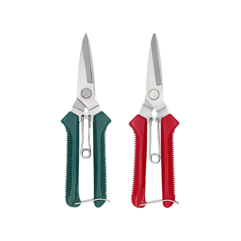 190Mm Garden Pruning Shears for Bonsai, Straight Head, Stainless Steel Blade, Non-Slip Handle, Handy Trimming Tool for Home Use