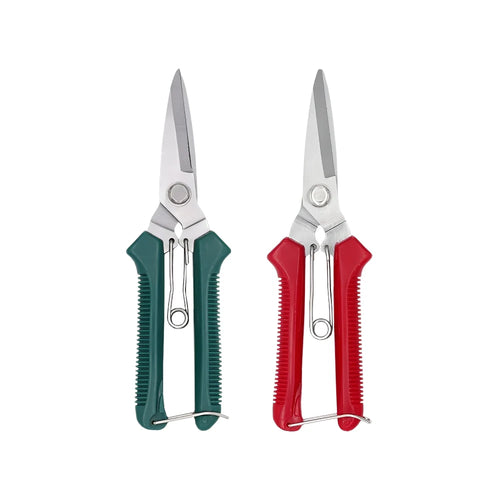 190Mm Garden Pruning Shears for Bonsai, Straight Head, Stainless Steel Blade, Non-Slip Handle, Handy Trimming Tool for Home Use