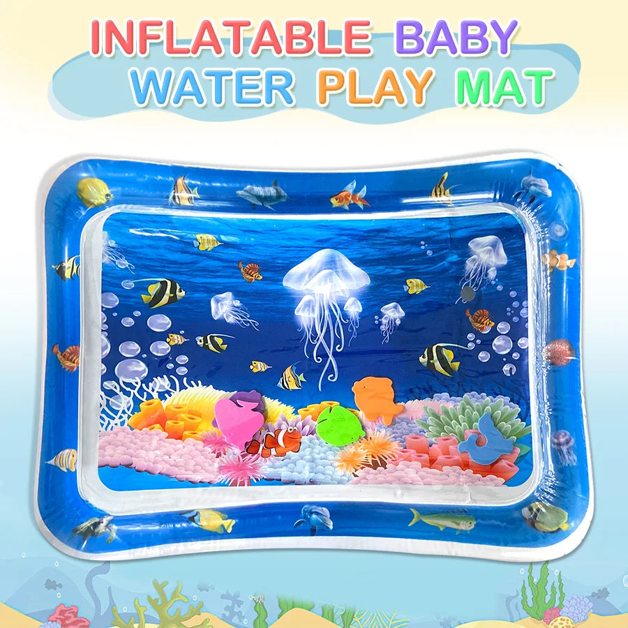 Baby Water Play Mat Inflatable Cushion PVC Infant Tummy Time Toddler Water Pad for Kids Early Education Developing Activity Toys