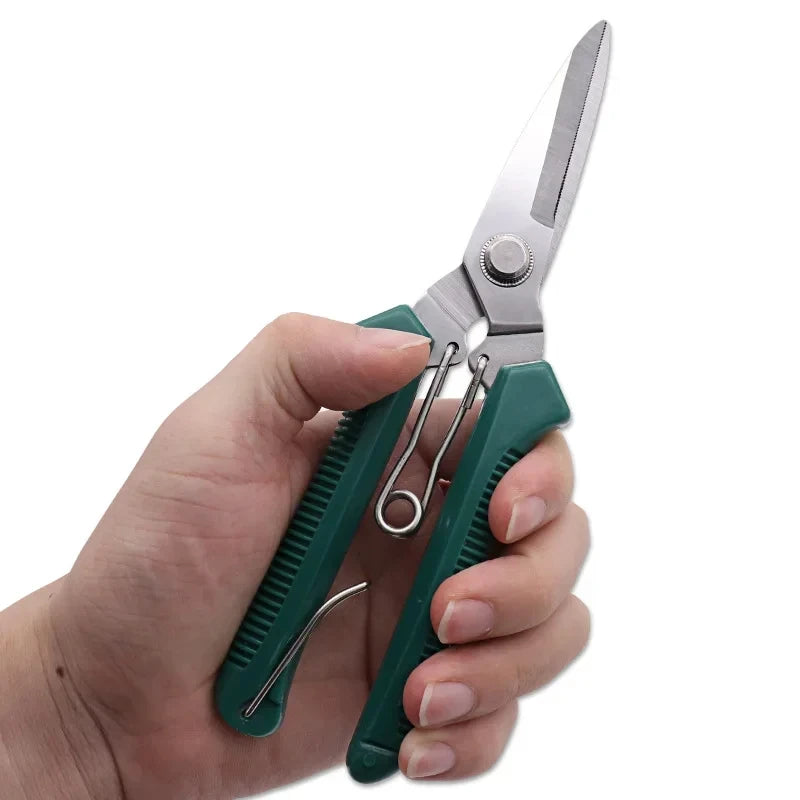 190Mm Garden Pruning Shears for Bonsai, Straight Head, Stainless Steel Blade, Non-Slip Handle, Handy Trimming Tool for Home Use