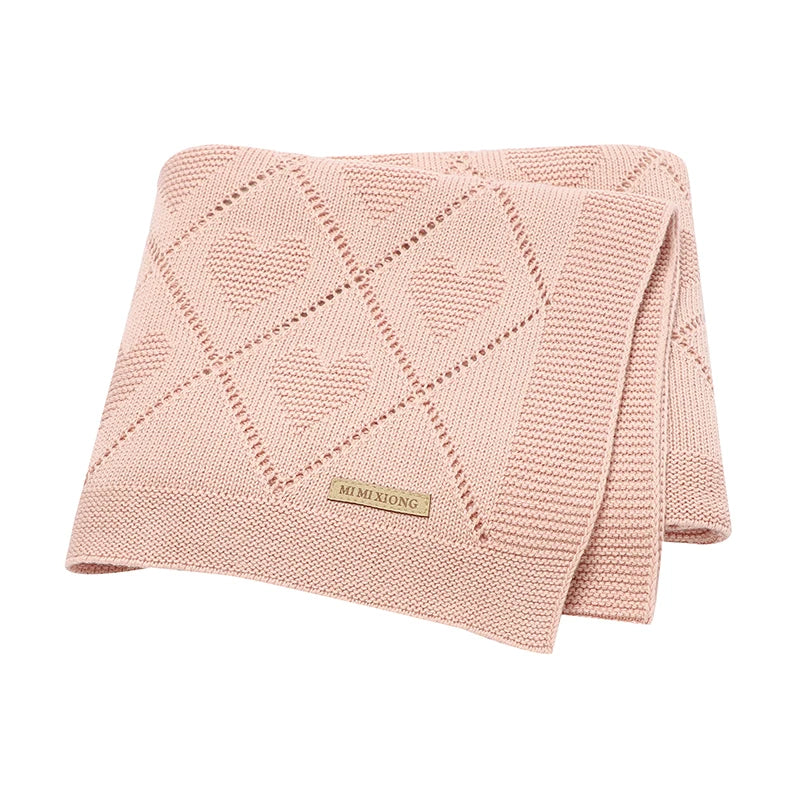 Baby Blankets Super Soft Newborn Cotton Knit Month Stroller Nursery Swaddle Wrap Quilts 90*70Cm Infant Boy Girl Sleeping Covers