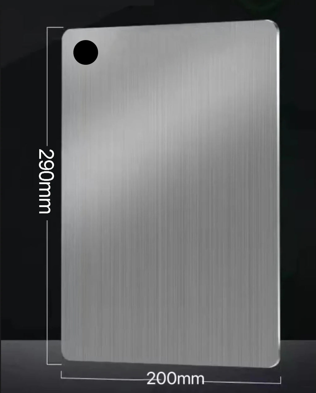 5 Size 304 Stainless Steel Thickened Cutting Board Antibacterial Mildew-Proof Kneading Dough Board Kitchen Fruit Vegetable