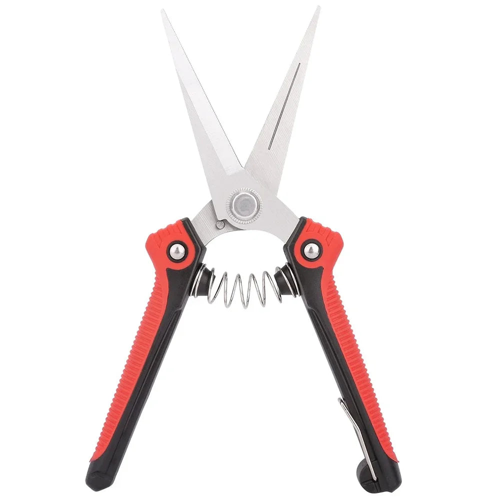 190Mm Garden Pruning Shears for Bonsai, Straight Head, Stainless Steel Blade, Non-Slip Handle, Handy Trimming Tool for Home Use