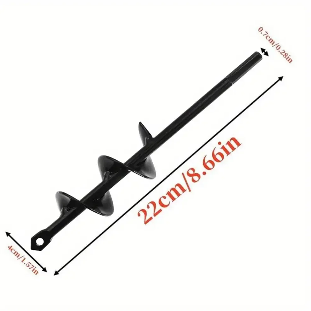 Garden Auger Spiral Drill Bit with 3/8" Hex Drive Drill Planting Hole Digger Tool Loose Soil Drill Bit Accessories