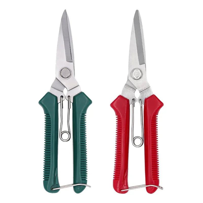 190Mm Garden Pruning Shears for Bonsai, Straight Head, Stainless Steel Blade, Non-Slip Handle, Handy Trimming Tool for Home Use