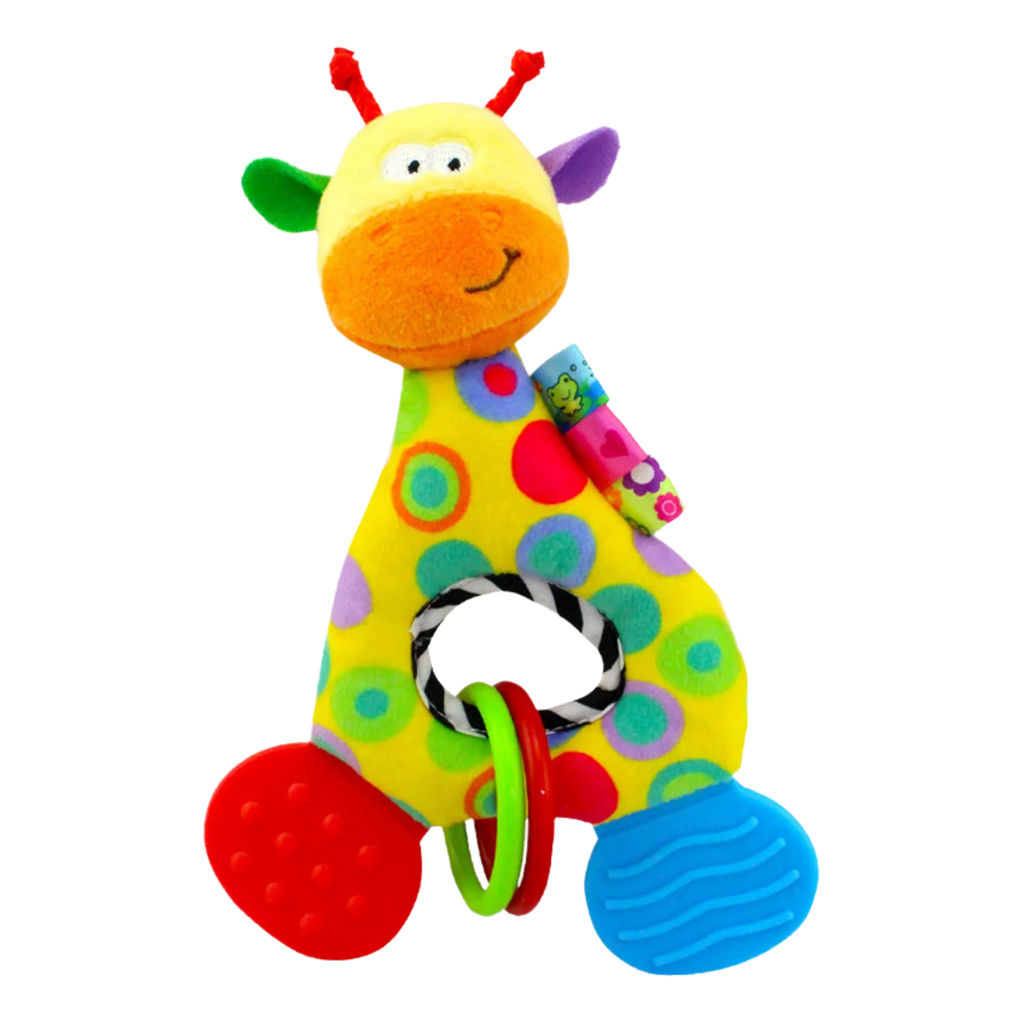 Rattles Animal Giraffe Baby Soft Stuffed Doll Teether Doll Cute Kids Infant Baby Teething Toys for Newborn Sensory Plush Toys