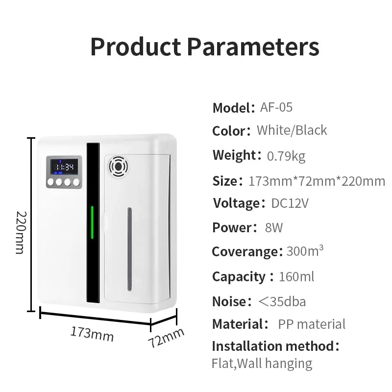 Scent Machine Aroma Diffuser 160Ml Fragrance Diffuser for Large Area Hotel Lobby Home Fragrance Smell Distributor Bluetooth