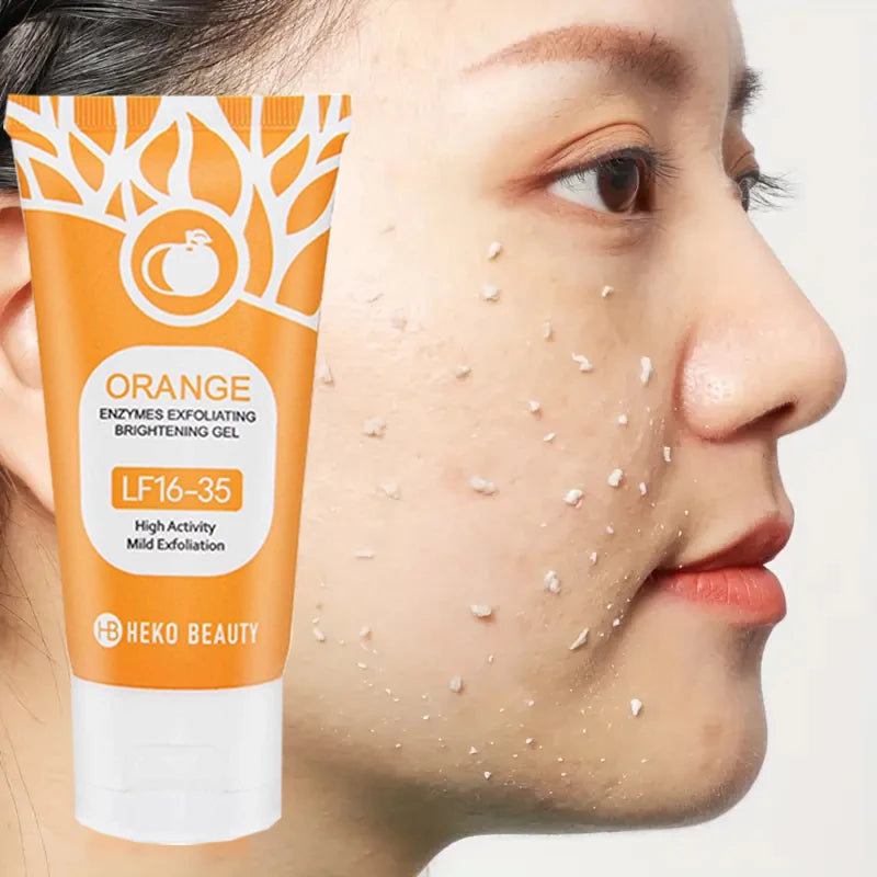 Orange Exfoliating Gel 50G, Exfoliation, Dead, Removal Deeply Cleansing, Long-Lasting,Moisture Cleanses Pores,Safe for Full Body