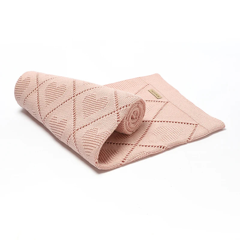 Baby Blankets Super Soft Newborn Cotton Knit Month Stroller Nursery Swaddle Wrap Quilts 90*70Cm Infant Boy Girl Sleeping Covers