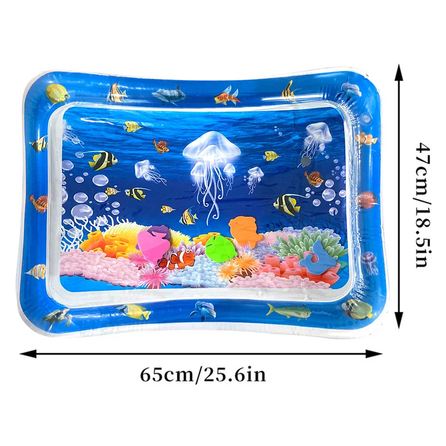 Baby Water Play Mat Inflatable Cushion PVC Infant Tummy Time Toddler Water Pad for Kids Early Education Developing Activity Toys