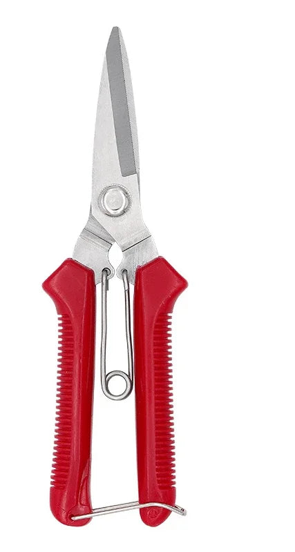 190Mm Garden Pruning Shears for Bonsai, Straight Head, Stainless Steel Blade, Non-Slip Handle, Handy Trimming Tool for Home Use