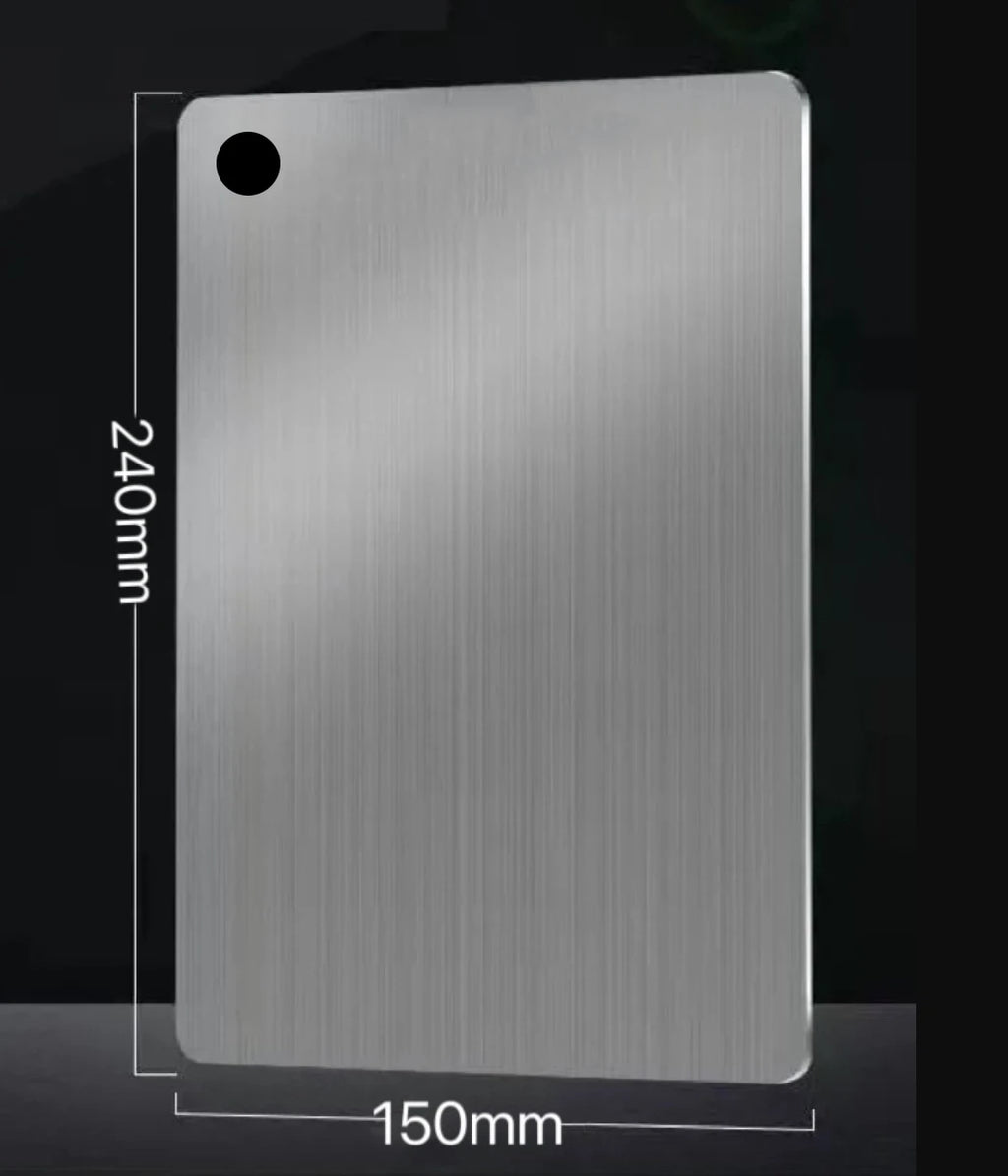 5 Size 304 Stainless Steel Thickened Cutting Board Antibacterial Mildew-Proof Kneading Dough Board Kitchen Fruit Vegetable