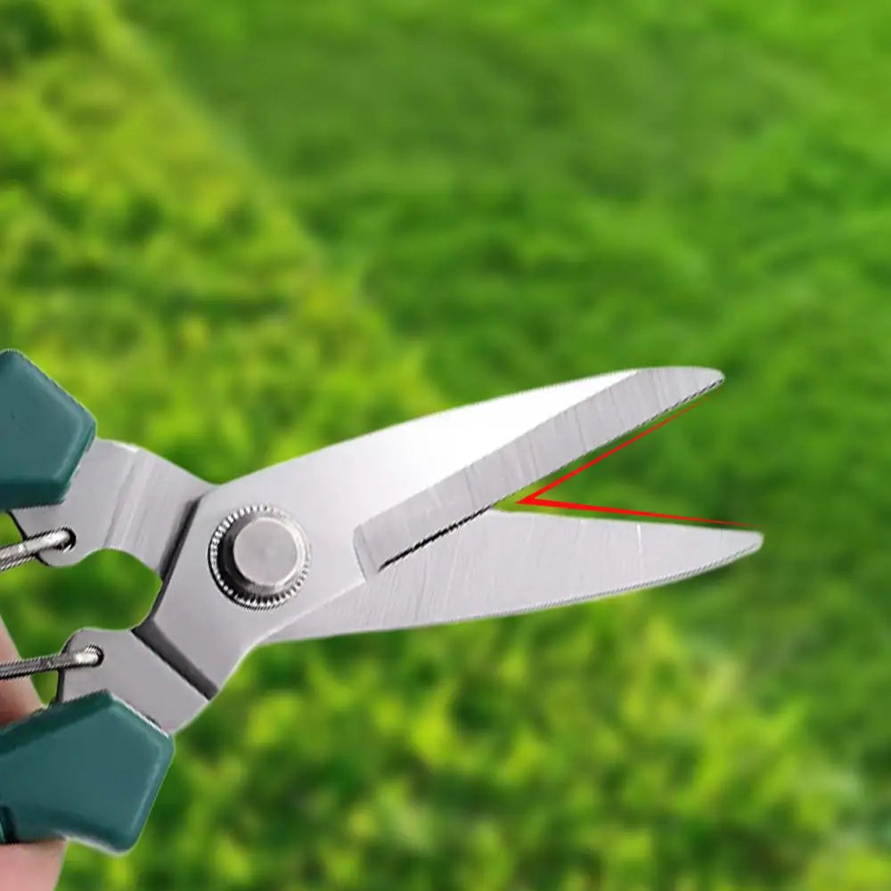 190Mm Garden Pruning Shears for Bonsai, Straight Head, Stainless Steel Blade, Non-Slip Handle, Handy Trimming Tool for Home Use