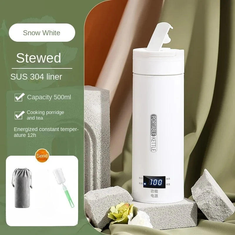 500ML Travel Electric T Kettle Fast Boiling Water Portable Baby Milk Warmer Kettle 304 Stainless Steel Thermo Kettles