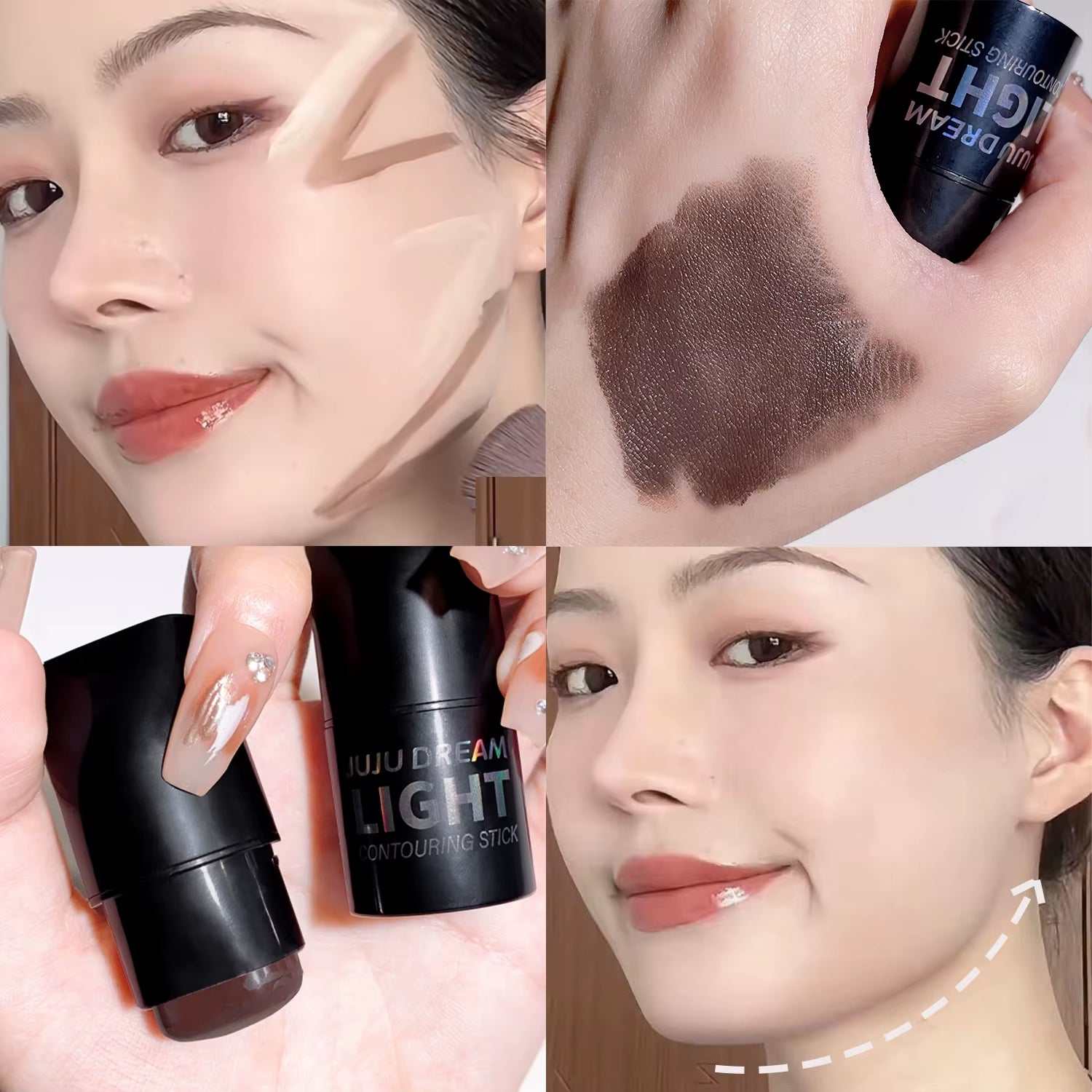High-Light Trimming Stick Contour Shadow Cream Natural Nude Makeup Three-Dimensional Brightening Lying Silkworm Contour Stick