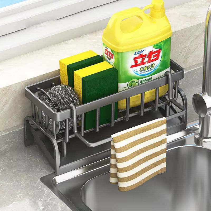 Kitchen Sink Drain Rack – Stainless Steel Sponge holder & Soap Holder.
