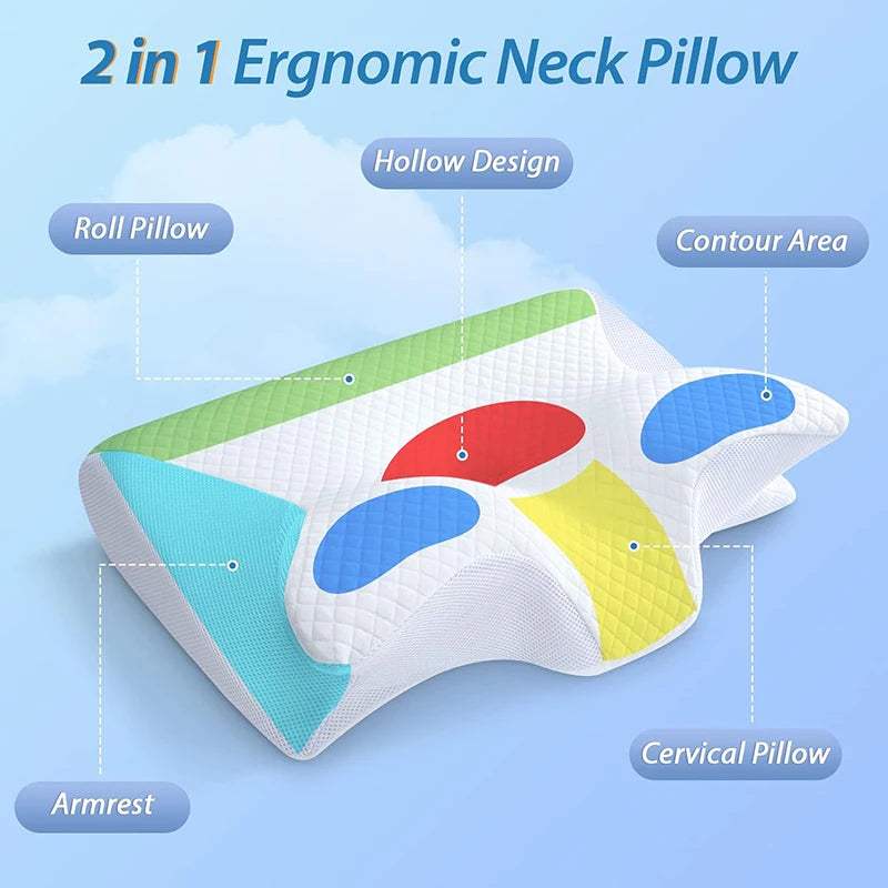 Ergonomic Contour Orthopedic Pillow for Neck Pain