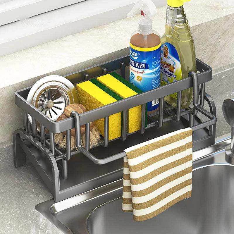 Kitchen Sink Drain Rack – Stainless Steel Sponge holder & Soap Holder.