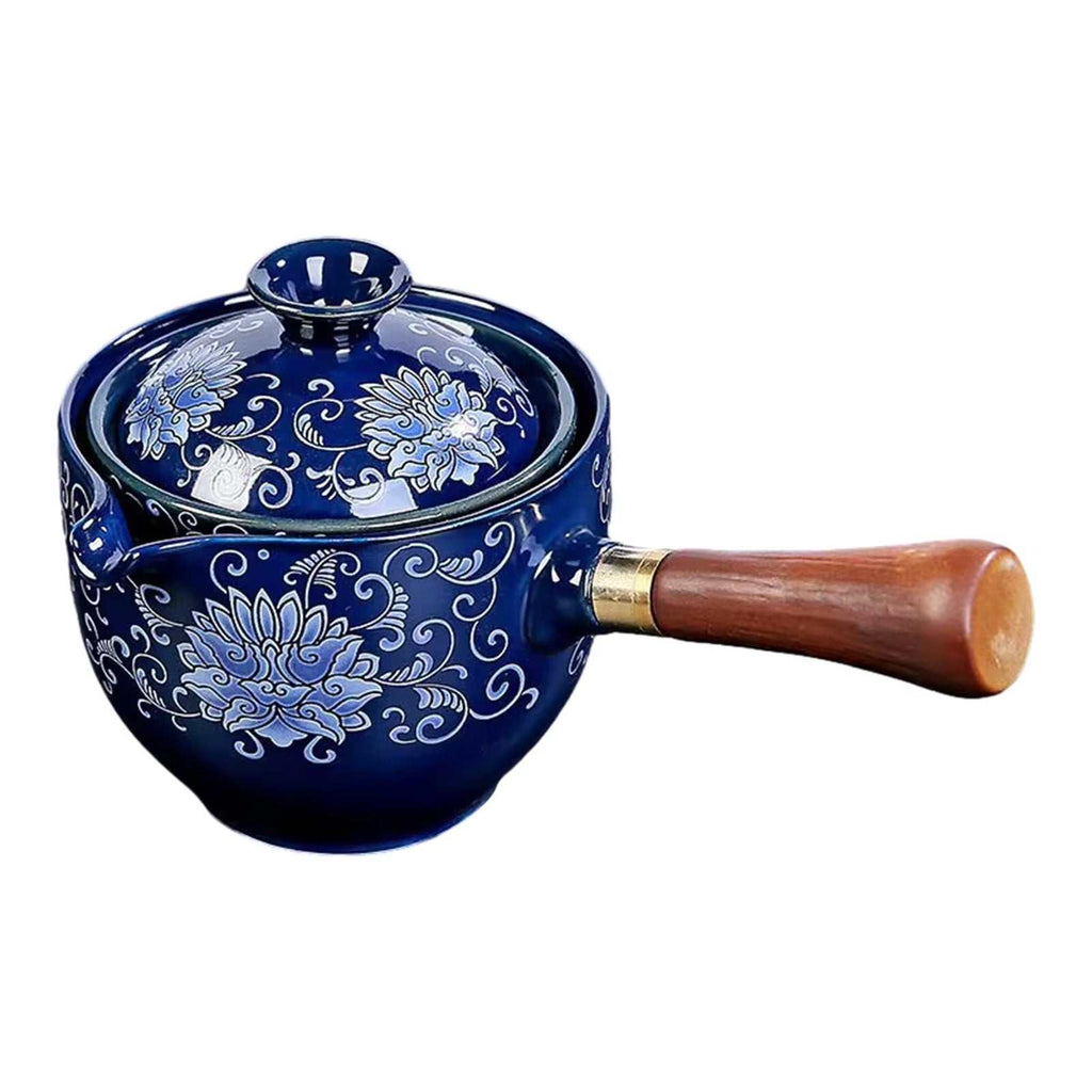 Porcelain Gongfu 360-Degree Rotation Tea Pot