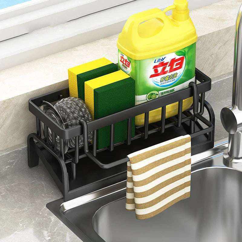 Kitchen Sink Drain Rack – Stainless Steel Sponge holder & Soap Holder.