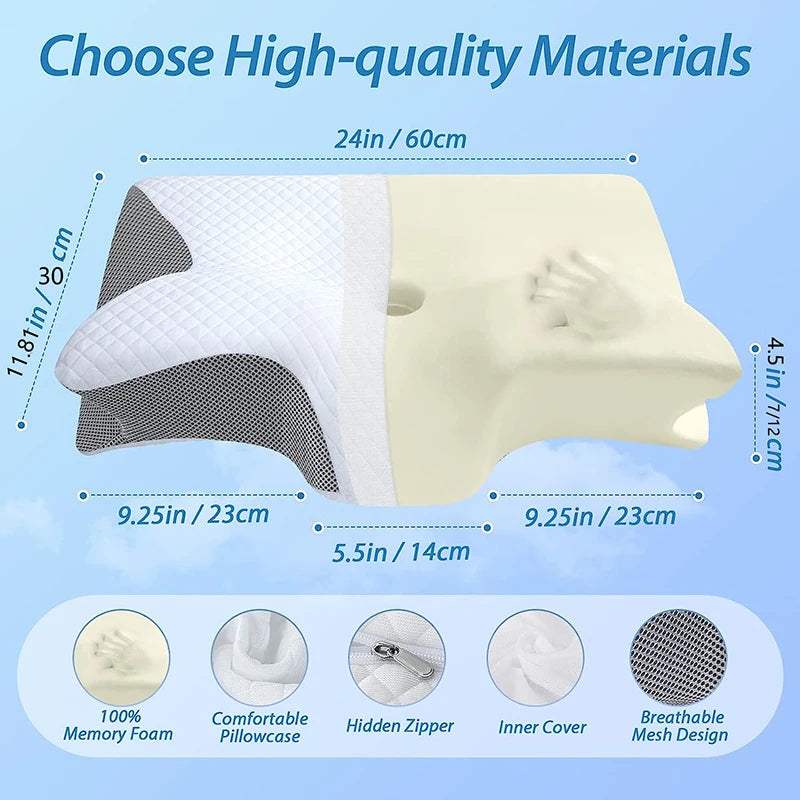 Ergonomic Contour Orthopedic Pillow for Neck Pain