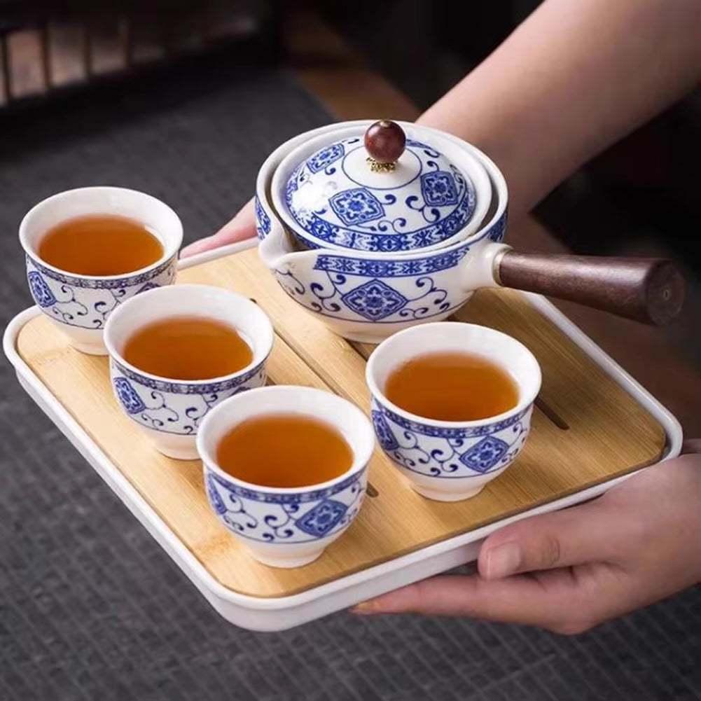 Porcelain Gongfu 360-Degree Rotation Tea Pot