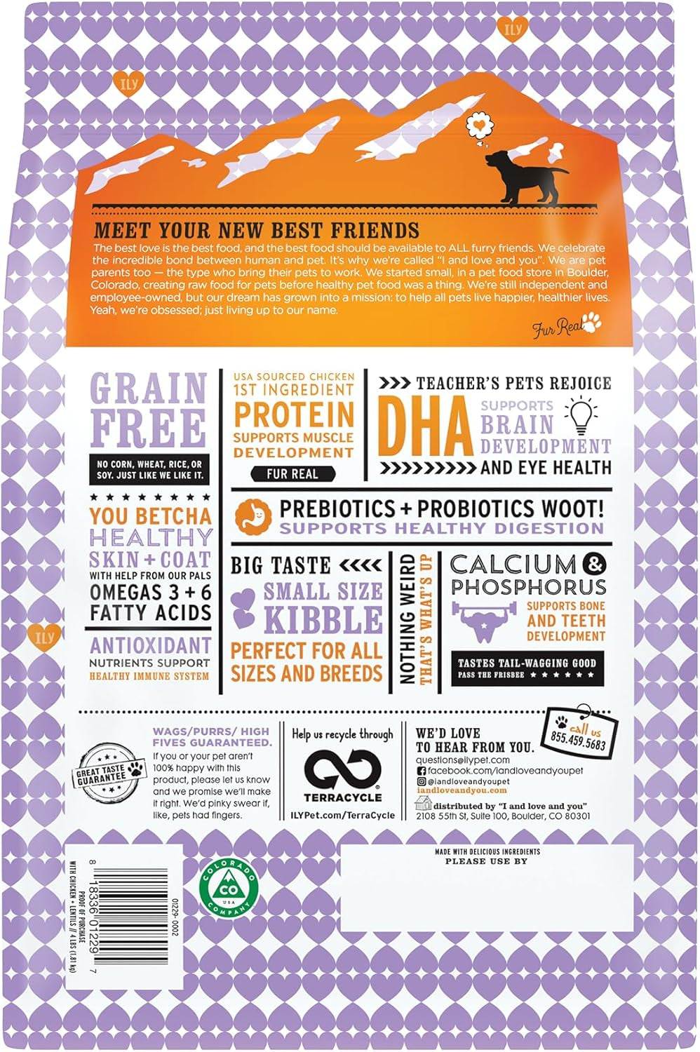 Naked Essentials Dry Dog Food for Puppies - Chicken + Lentils - High Protein, Real Meat, No Fillers, Prebiotics + Probiotics, 4Lb Bag