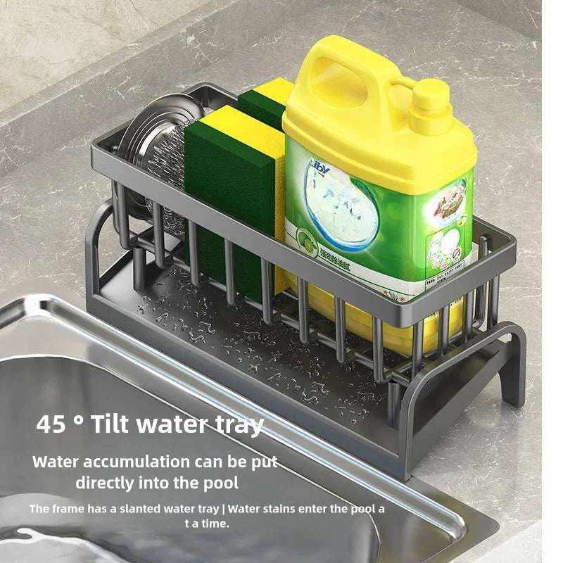 Kitchen Sink Drain Rack – Stainless Steel Sponge holder & Soap Holder.